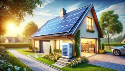 panneaux photovoltaïques sur un toit de maison