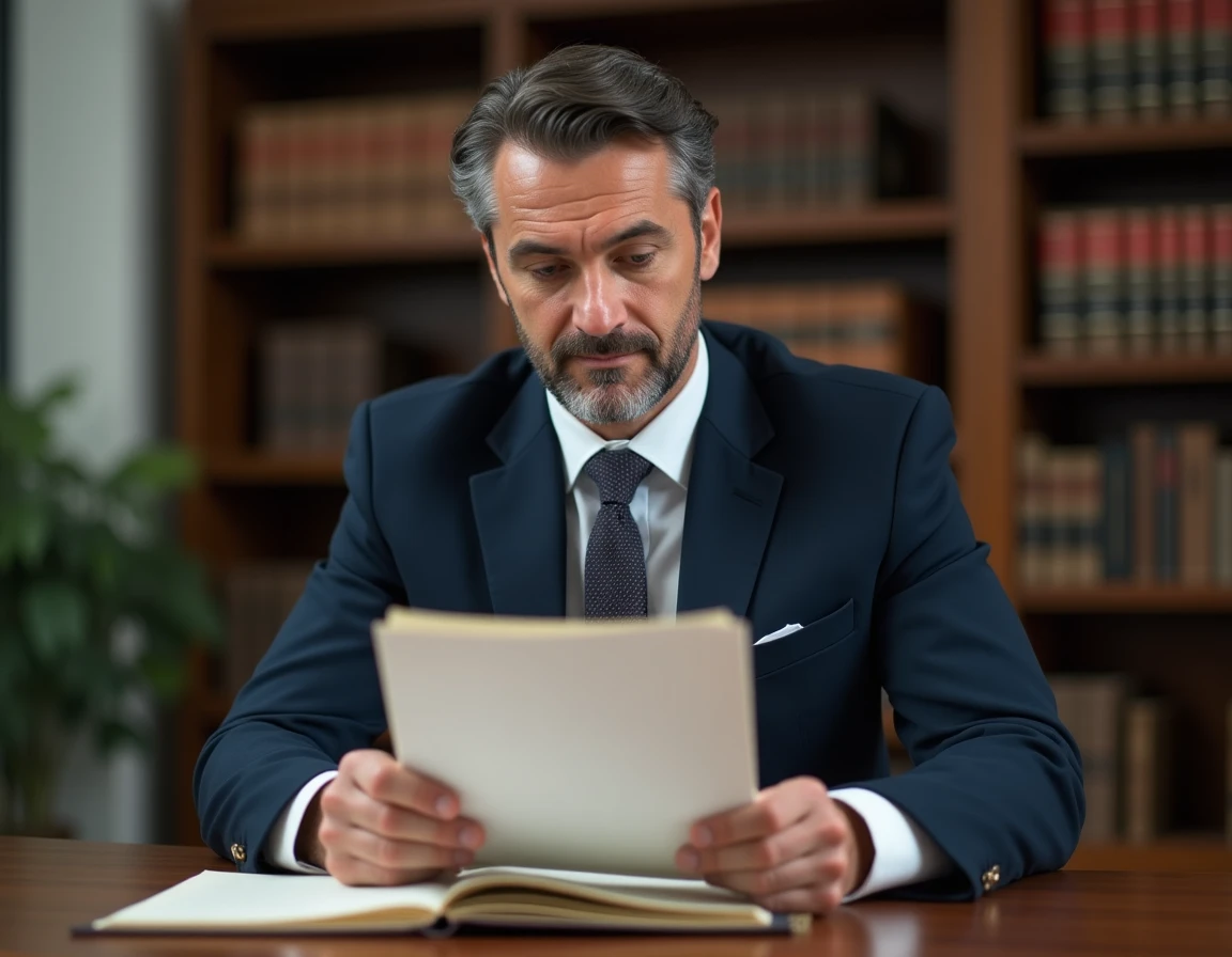 Avocat analysant les documents juridiques de la loi Lagleize 2026 dans un cabinet professionnel