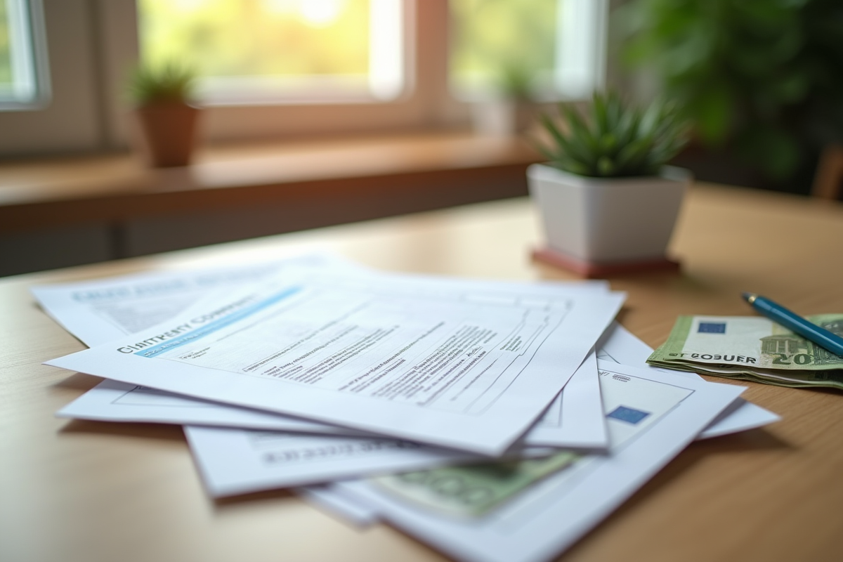 Contrats immobiliers et billets d euros sur une table en intérieur