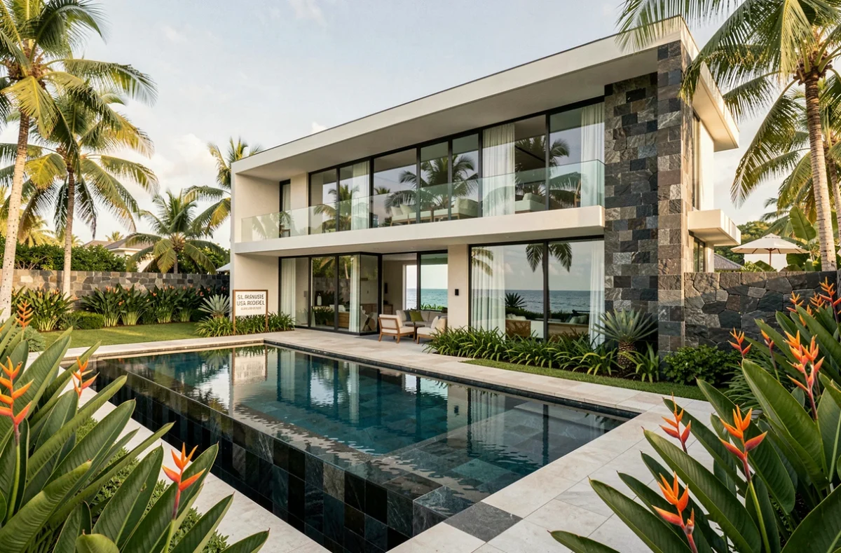 Villa de luxe avec piscine à débordement et jardin tropical à vendre à l'île Maurice, marché immobilier 2026
